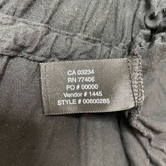 CLUB MONACO Shirt Womens S Button Up Blouse Top Black Ruffle Sleeves - Picture 11 of 11